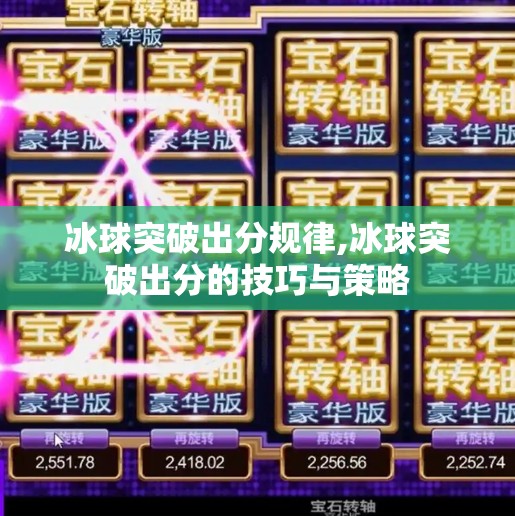 冰球突破出分规律,冰球突破出分的技巧与策略