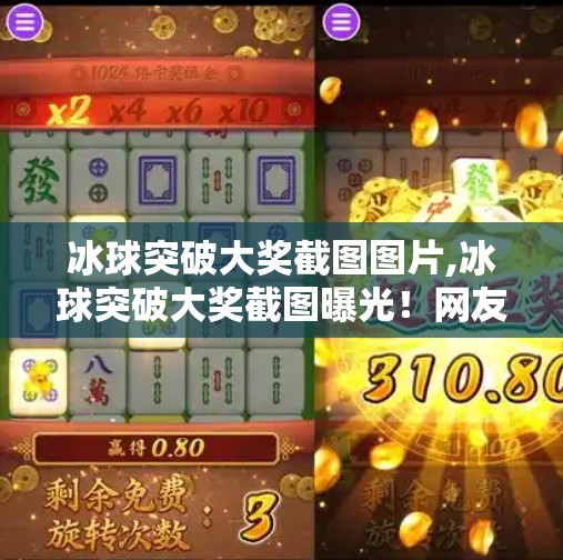 冰球突破大奖截图图片,冰球突破大奖截图曝光！网友惊呼，这波操作太秀了！