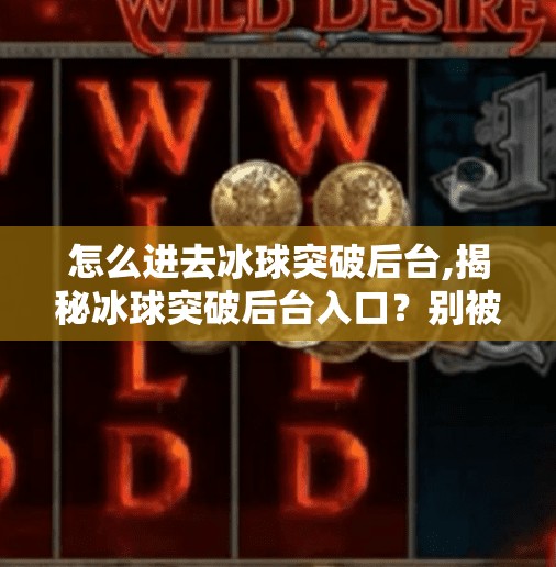 怎么进去冰球突破后台,揭秘冰球突破后台入口？别被误导了，这些套路你得知道！