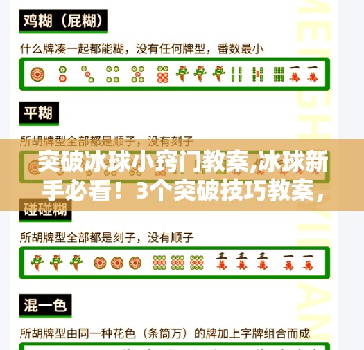 突破冰球小窍门教案,冰球新手必看！3个突破技巧教案，让你从菜鸟变中场核心