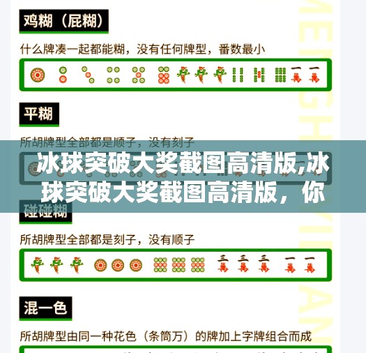 冰球突破大奖截图高清版,冰球突破大奖截图高清版,你看到的不只是游戏画面,更是玩家的热血与智慧!